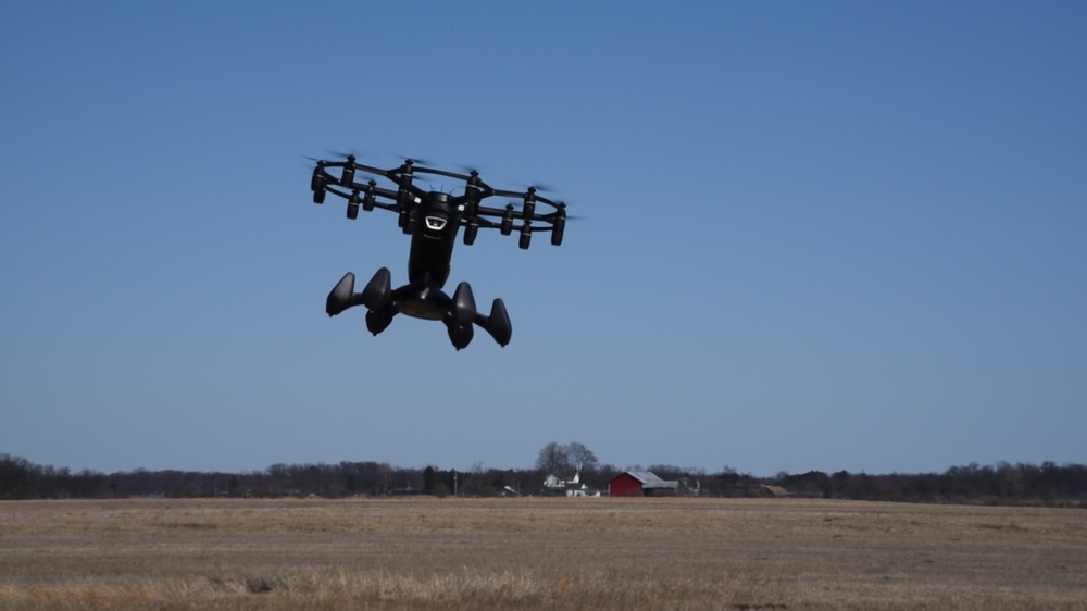 Hexa Aircraft Lifts off at Springfield-Buckley Airport, Ohio