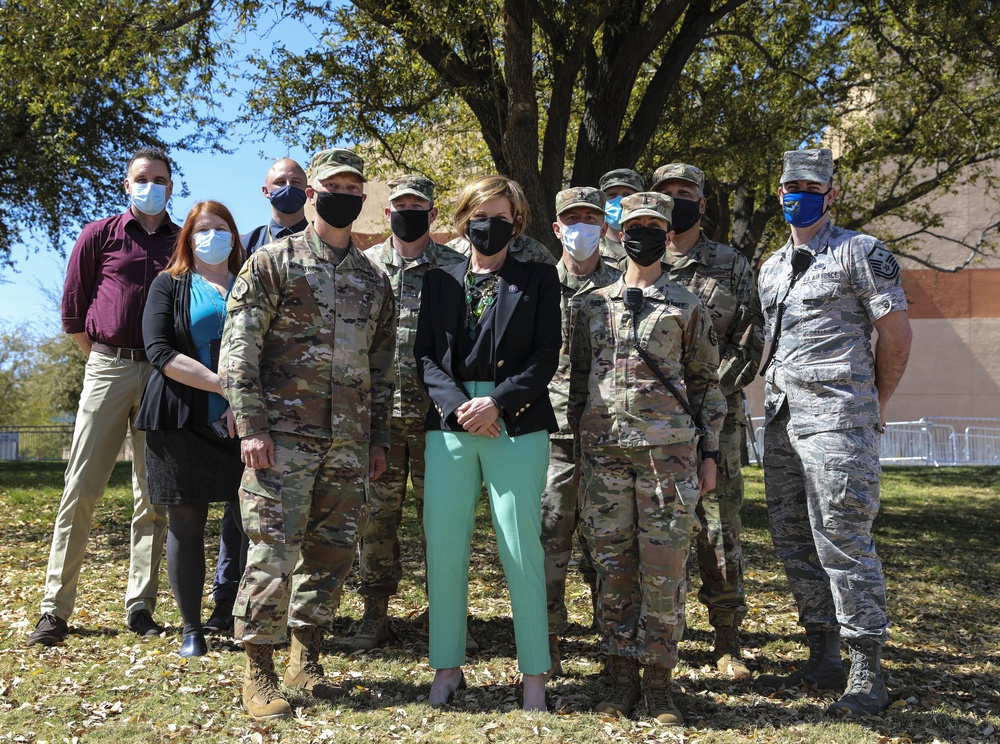 Dignitaries pay special visit to Joint Task Force 17 at Cashman vaccination site