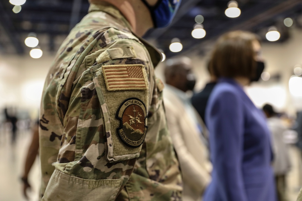 Dignitaries pay special visit to Joint Task Force 17 at Cashman vaccination site