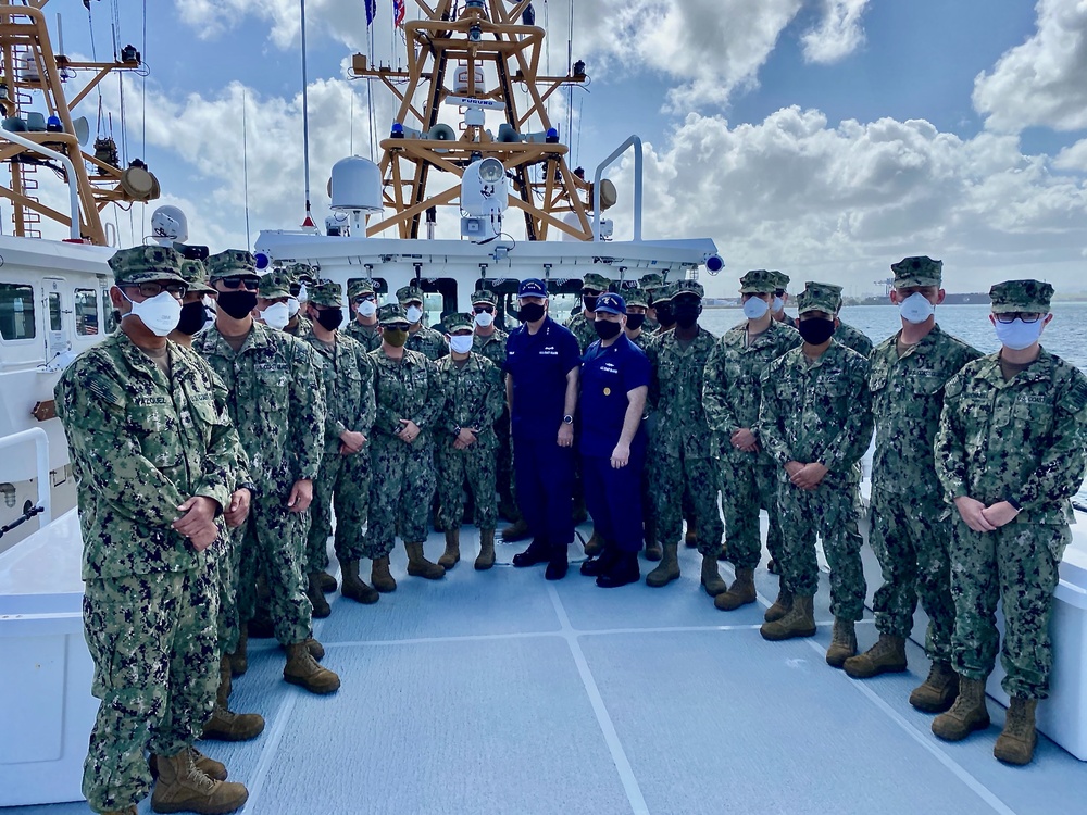 U.S. Coast Guard Atlantic Area commander visits departing crews in Puerto Rico