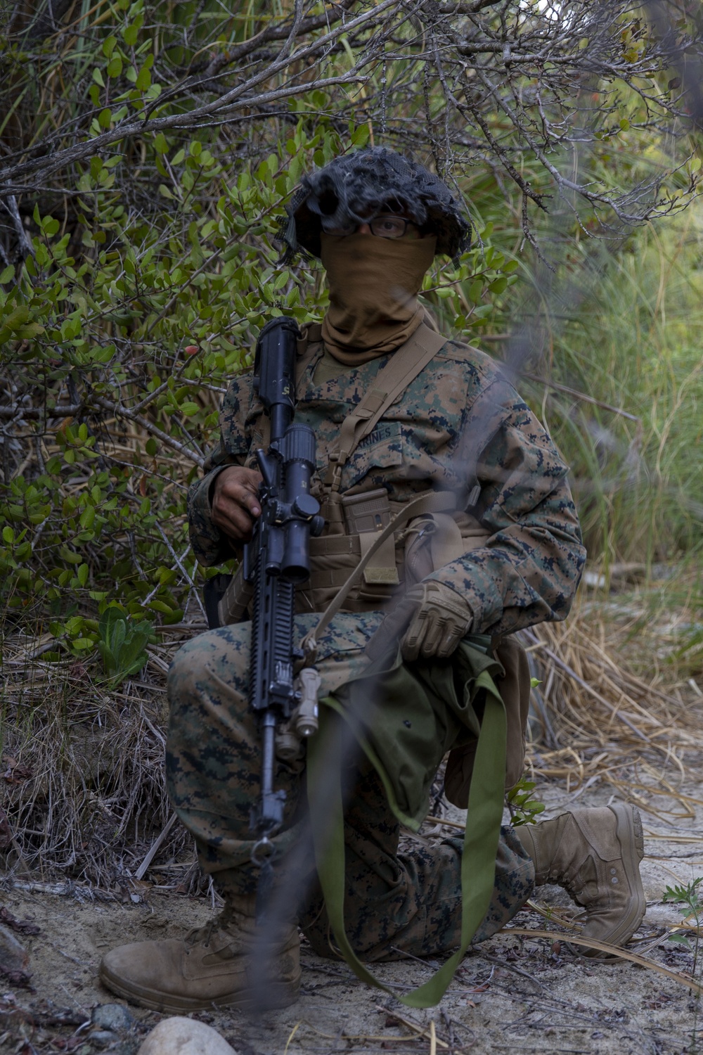 IMC Marines patrol in the night