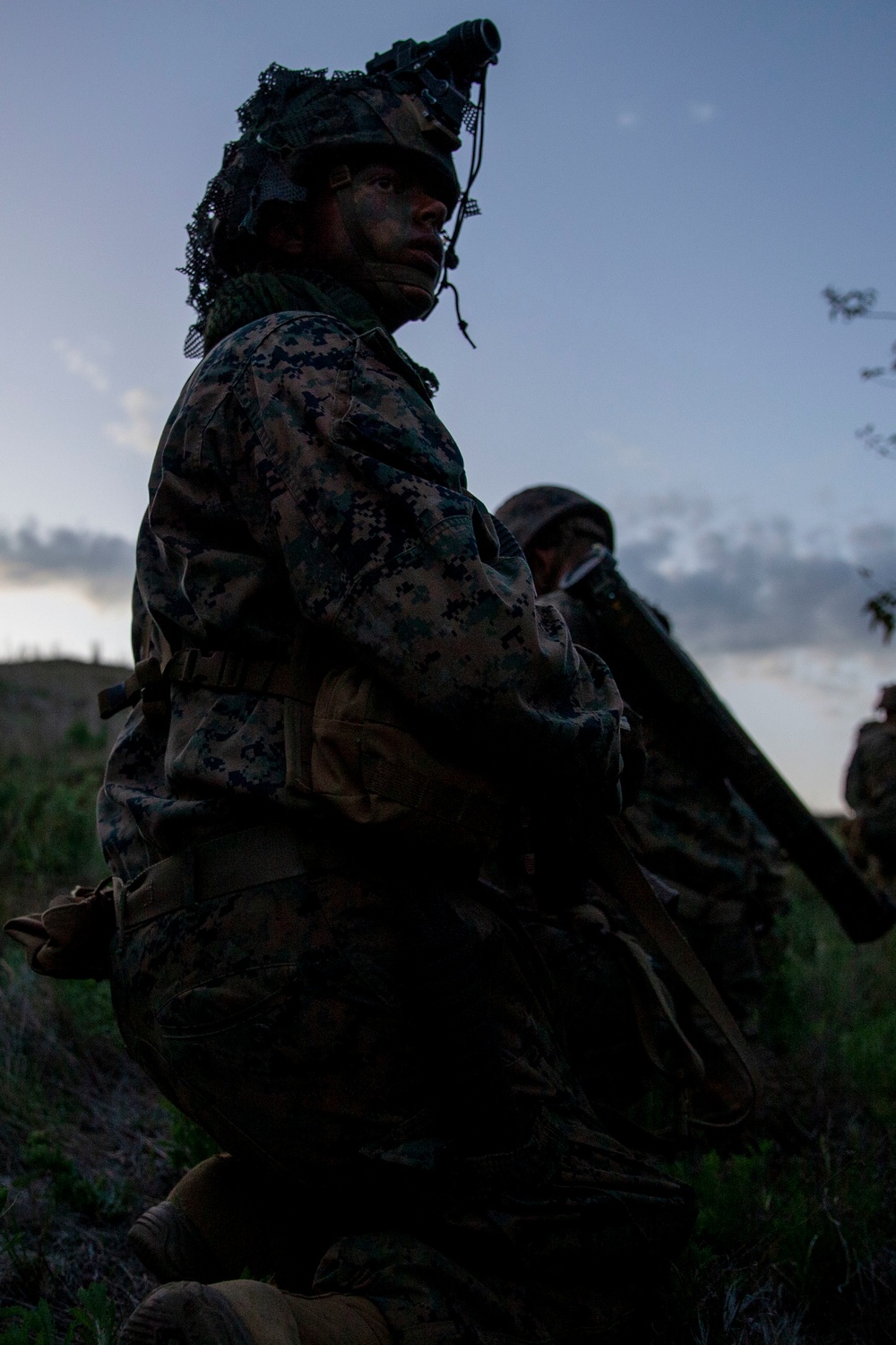 IMC Marines patrol in the night