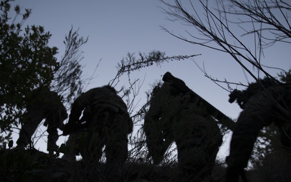 IMC Marines patrol in the night