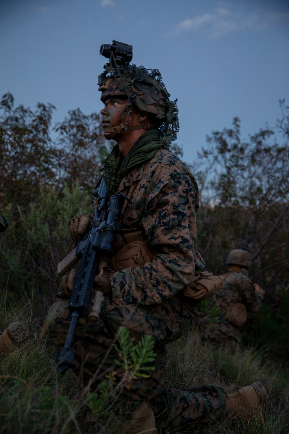 IMC Marines patrol in the night