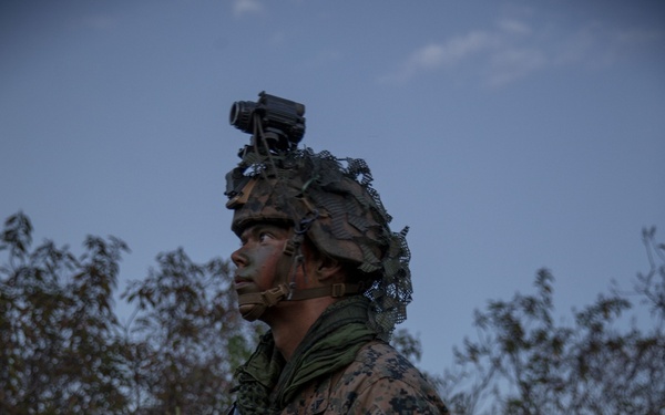 IMC Marines patrol in the night