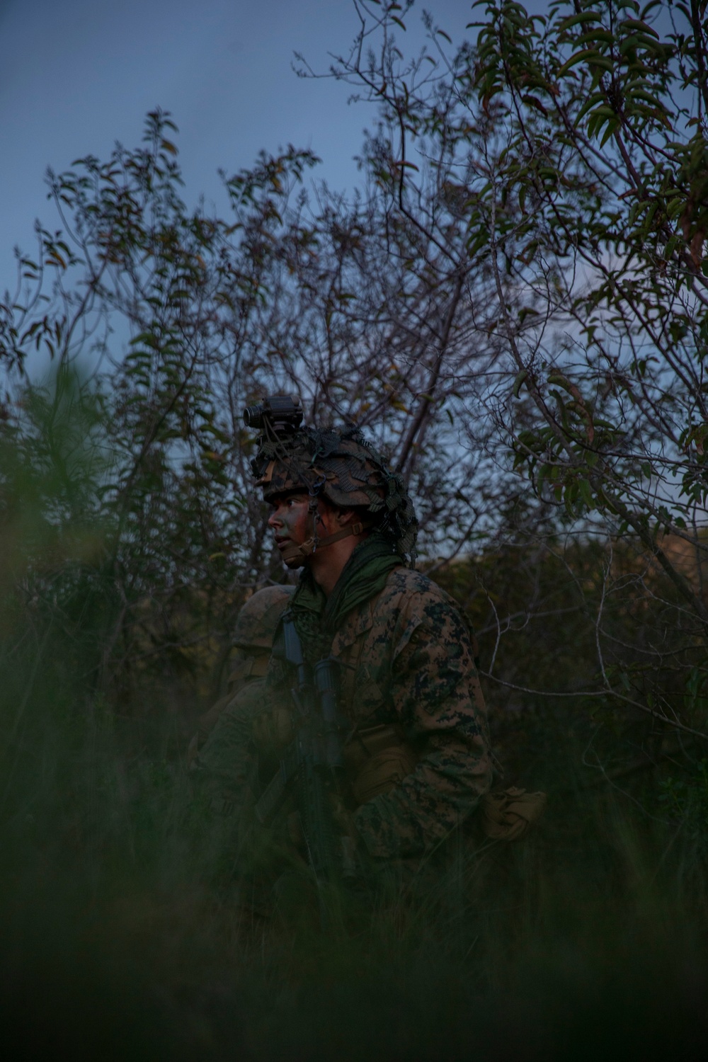 IMC Marines patrol in the night