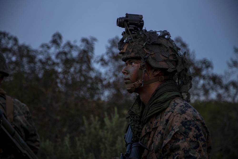 IMC Marines patrol in the night