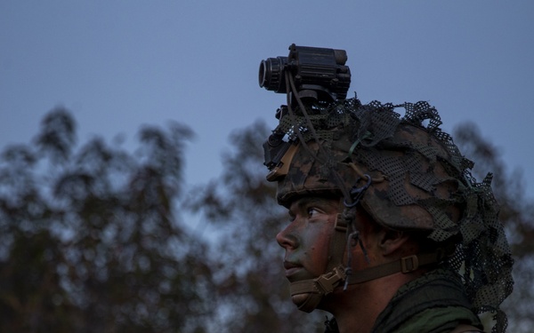 IMC Marines patrol in the night