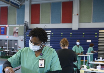Mass vaccination at Anderson Field House
