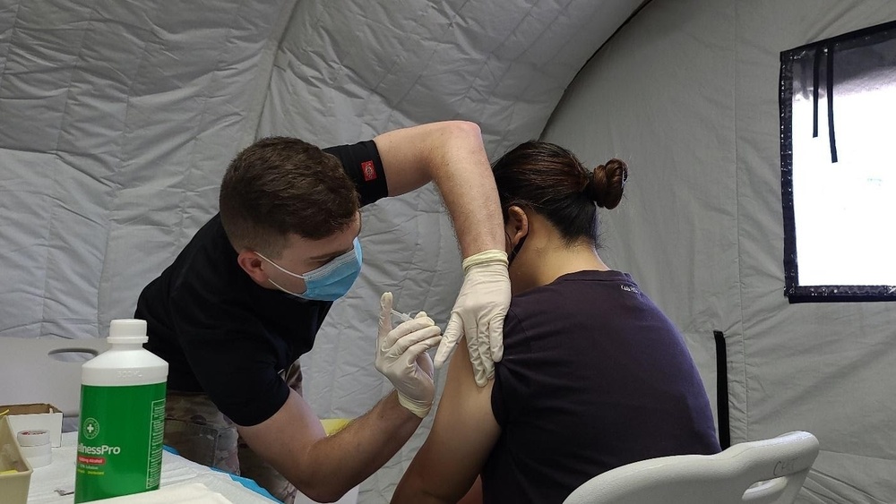 U.S. Army Medical Professionals Administer COVID-19 Vaccines in Saipan