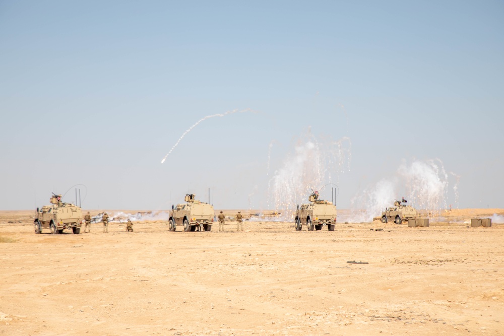 Task Force Viking Soldiers conduct specialized vehicle weapon firing training to counter Daesh
