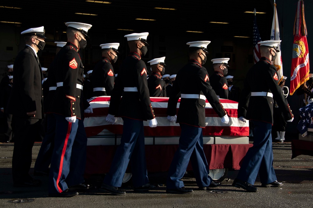 USS Essex Honors Service Members and Their Families During Burial at Sea