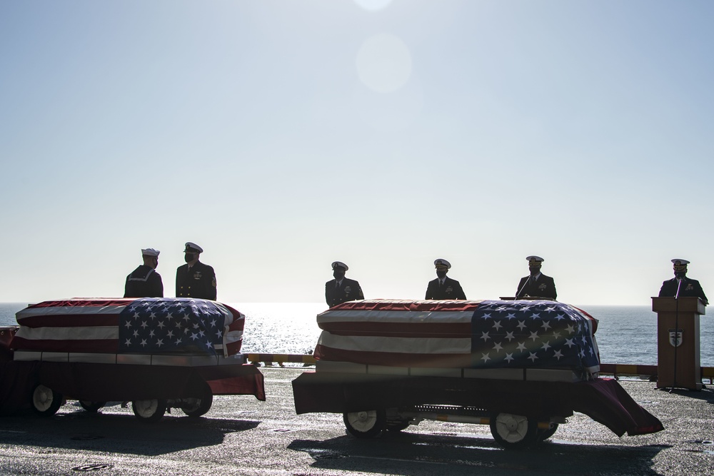 USS Essex Honors Service Members and Their Families During Burial at Sea