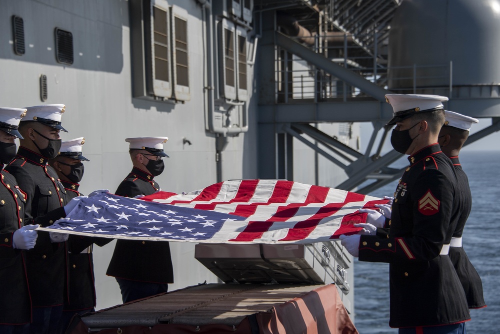 USS Essex Honors Service Members and Their Families During Burial at Sea