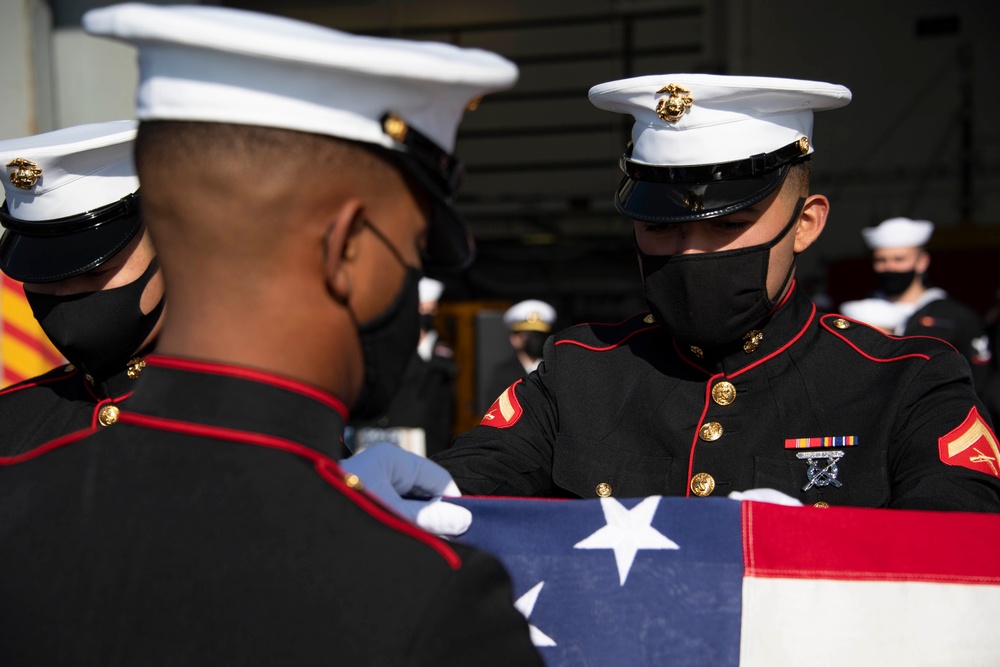 USS Essex Honors Service Members and Their Families During Burial at Sea