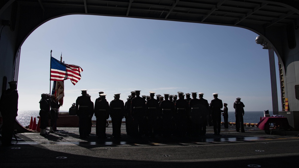 USS Essex Honors Service Members and Their Families During Burial at Sea