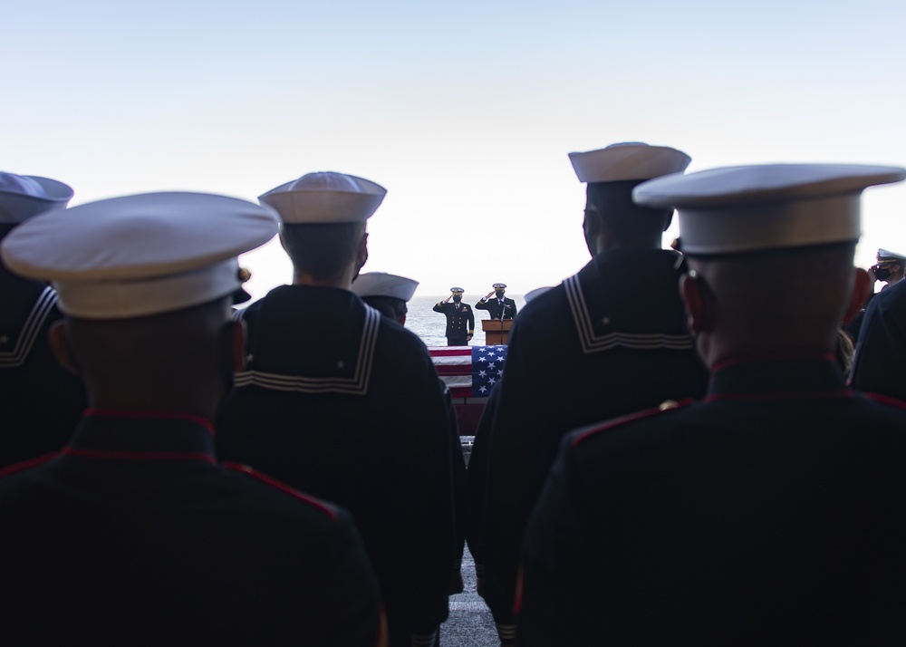 USS Essex Honors Service Members and Their Families During Burial at Sea