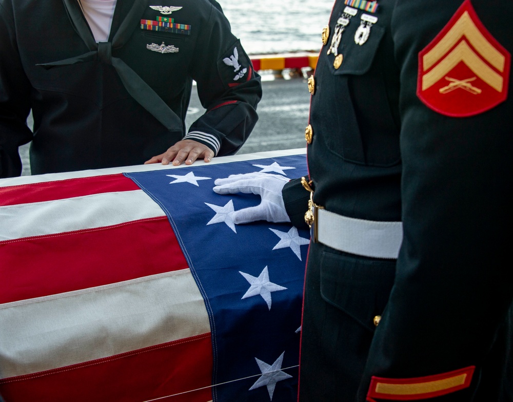 USS Essex Honors Service Members and Their Families During Burial at Sea