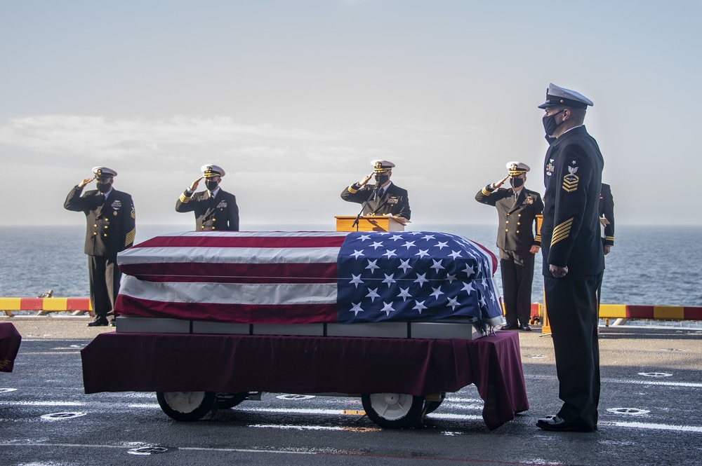 USS Essex Honors Service Members and Their Families During Burial at Sea