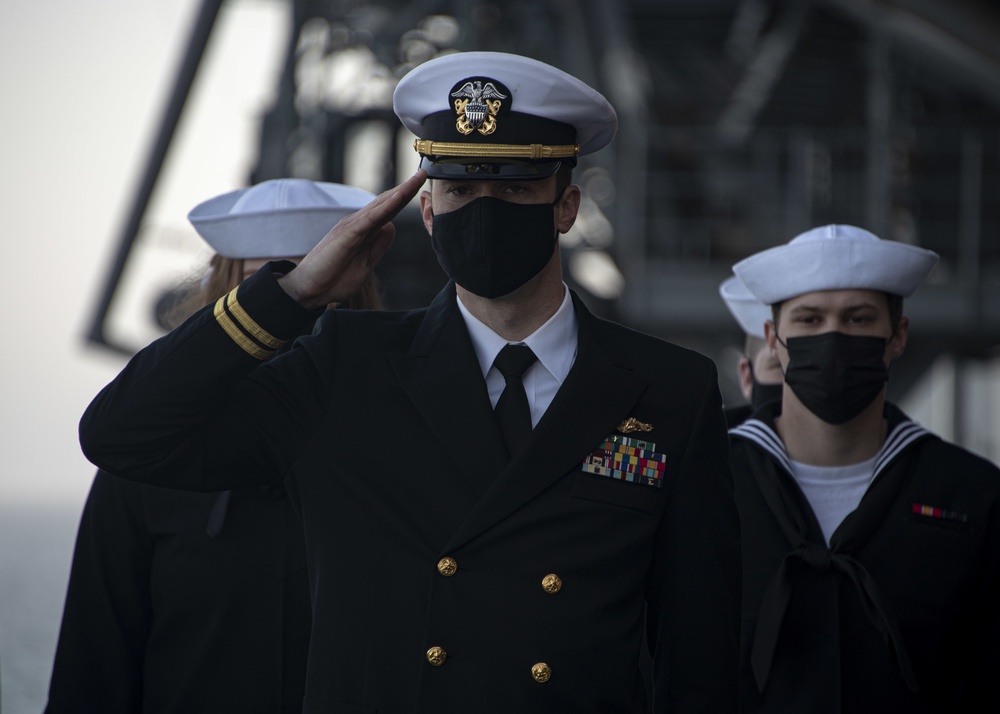 USS Essex Honors Service Members and Their Families During Burial at Sea