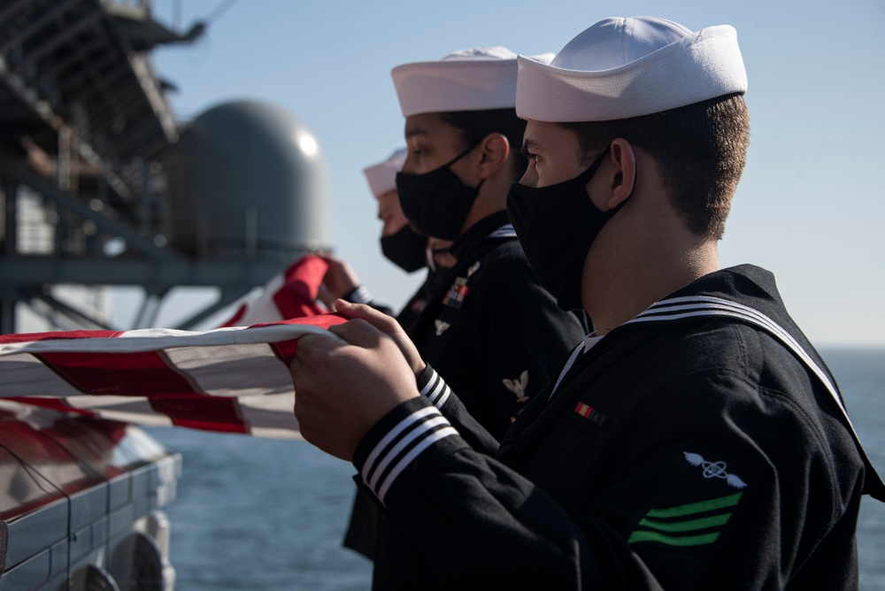 USS Essex Honors Service Members and Their Families During Burial at Sea