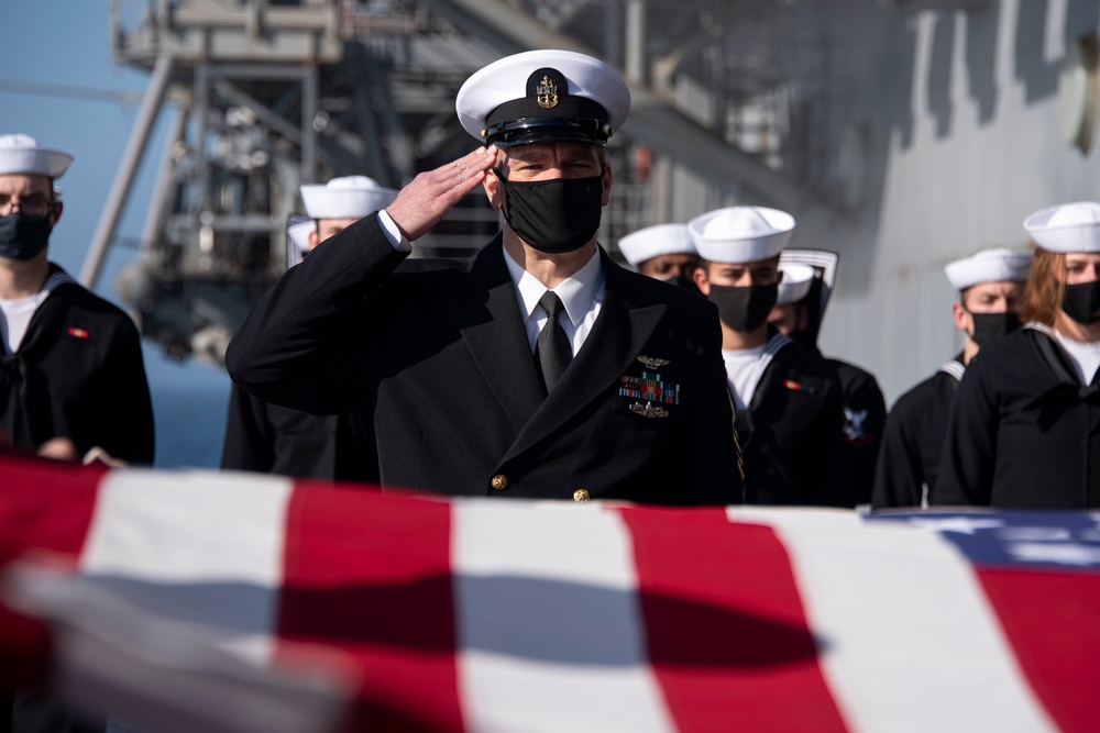 USS Essex Honors Service Members and Their Families During Burial at Sea