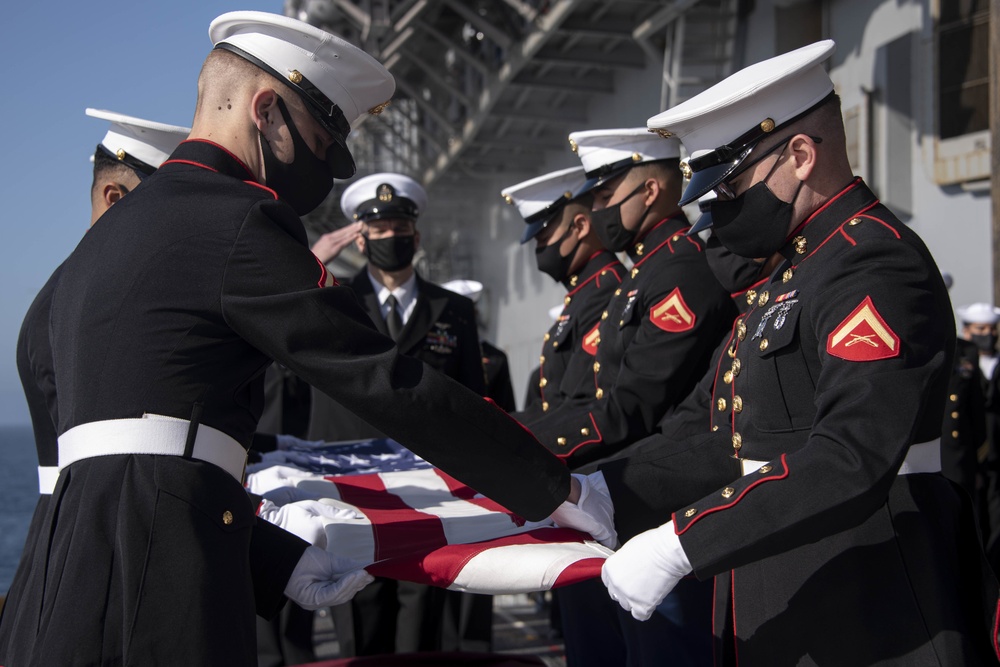 USS Essex Honors Service Members and Their Families During Burial at Sea