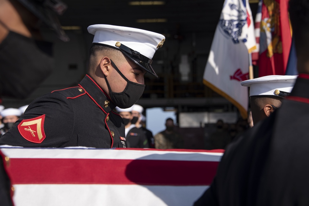 USS Essex Honors Service Members and Their Families During Burial at Sea