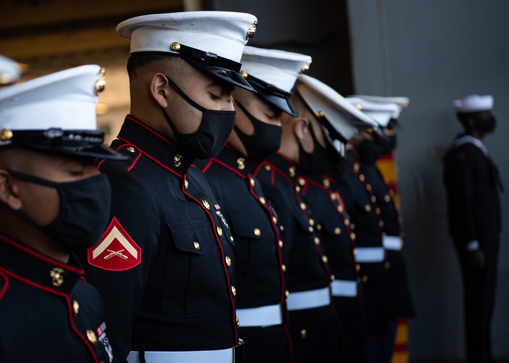 USS Essex Honors Service Members and Their Families During Burial at Sea