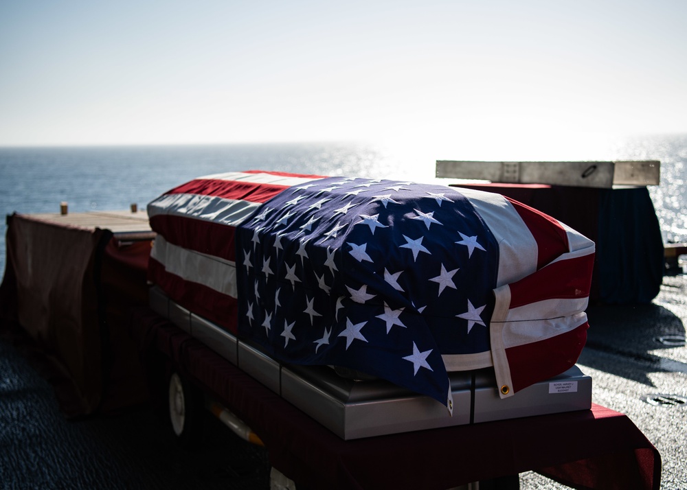 USS Essex Honors Service Members and Their Families During Burial at Sea