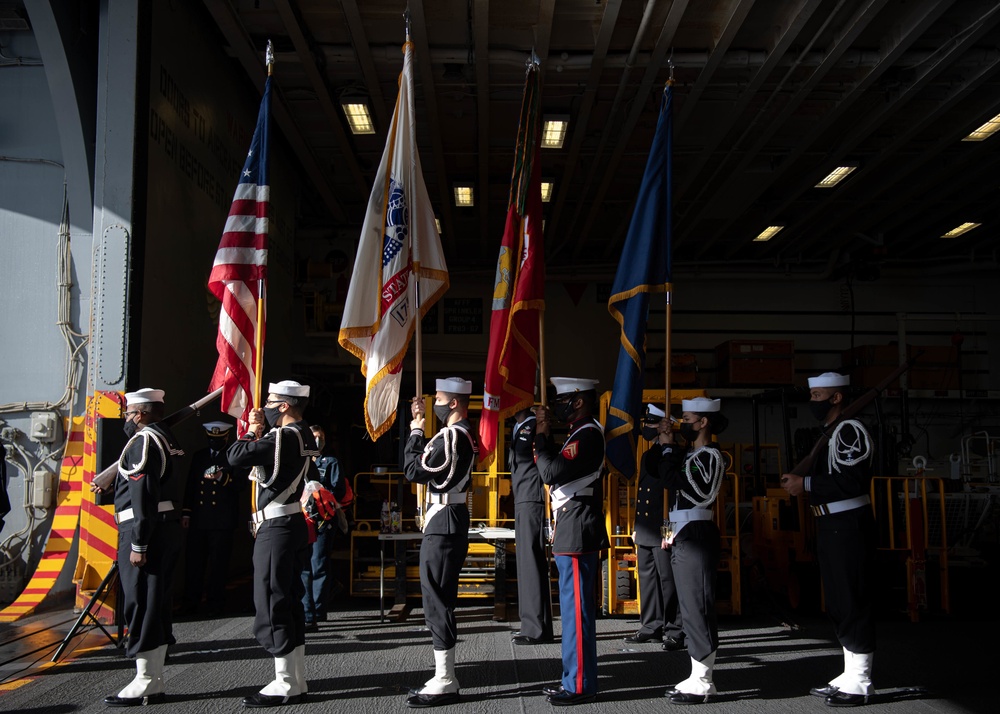 USS Essex Honors Service Members and Their Families During Burial at Sea