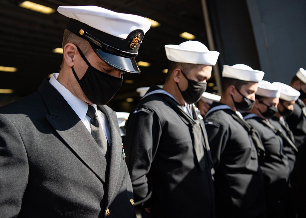 USS Essex Honors Service Members and Their Families During Burial at Sea