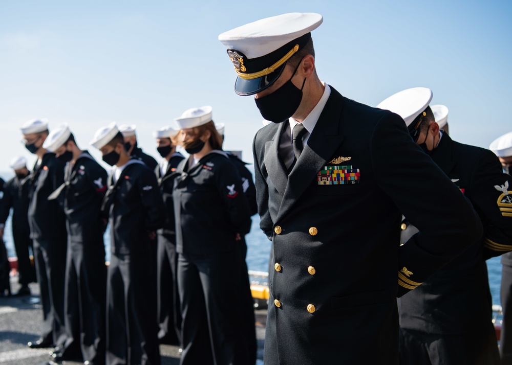 USS Essex Honors Service Members and Their Families During Burial at Sea