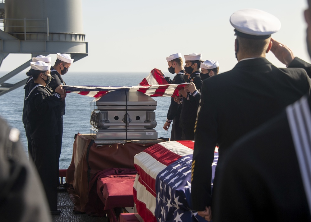 USS Essex Honors Service Members and Their Families During Burial at Sea