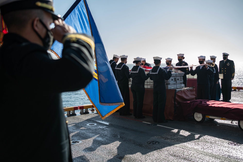 USS Essex Honors Service Members and Their Families During Burial at Sea