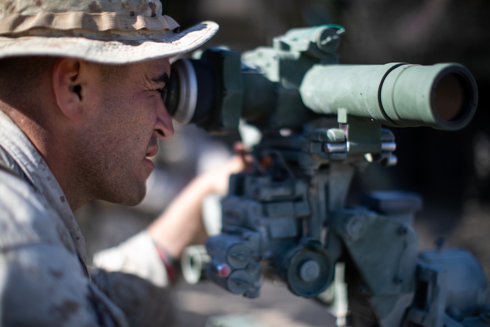 Marines with 1st Battalion, 11th Marine Regiment Conduct Battery Live-fire Defense Training