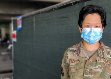 Cal Guard Airman from Thailand activated to Cal State LA vaccine site