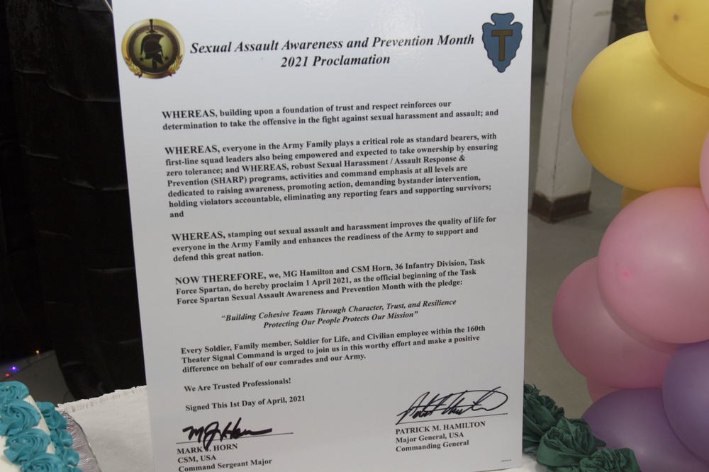 Task Force Spartan leadership recognizes importance of Sexual Assault Awareness Month