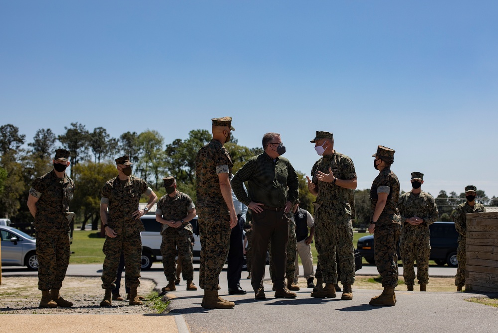 Acting Secretary of the Navy Visits Parris Island