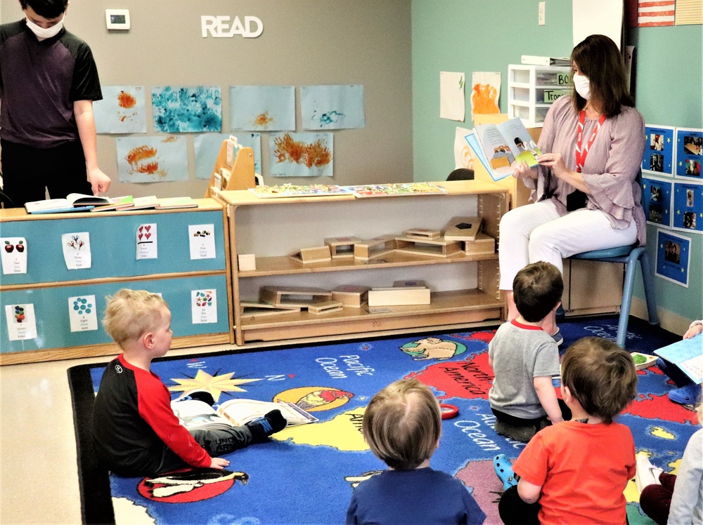 Garrison commander's spouse supports 2021 Month of the Military Child with book reading at Fort McCoy