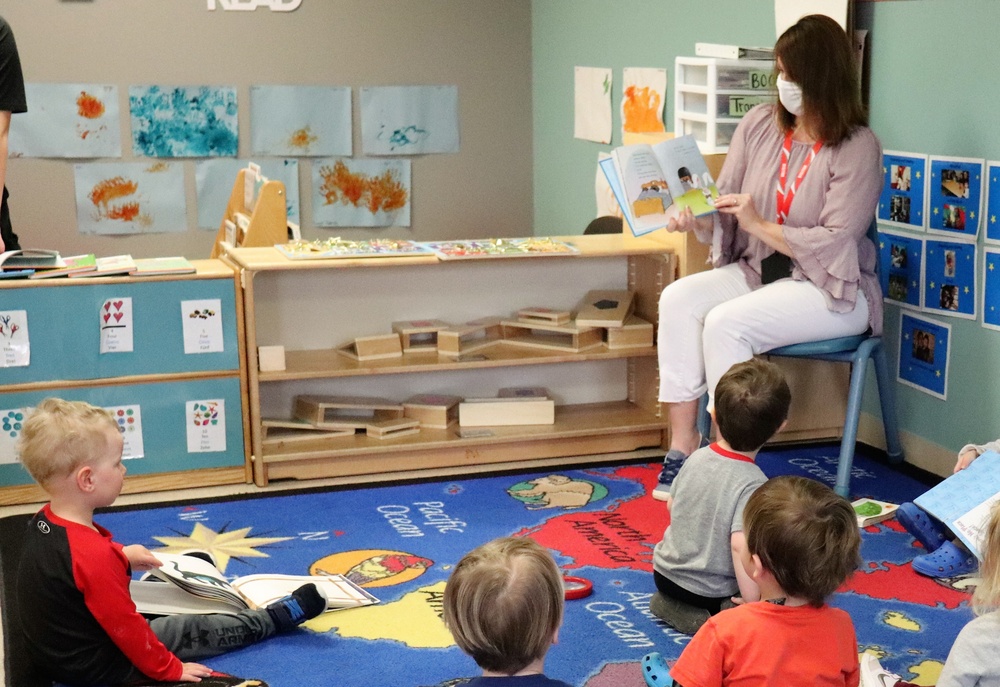 Garrison commander's spouse supports 2021 Month of the Military Child with book reading at Fort McCoy