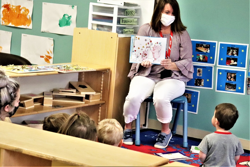 Garrison commander's spouse supports 2021 Month of the Military Child with book reading at Fort McCoy