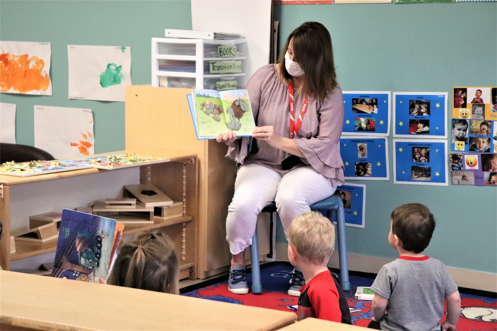 Garrison commander's spouse supports 2021 Month of the Military Child with book reading at Fort McCoy