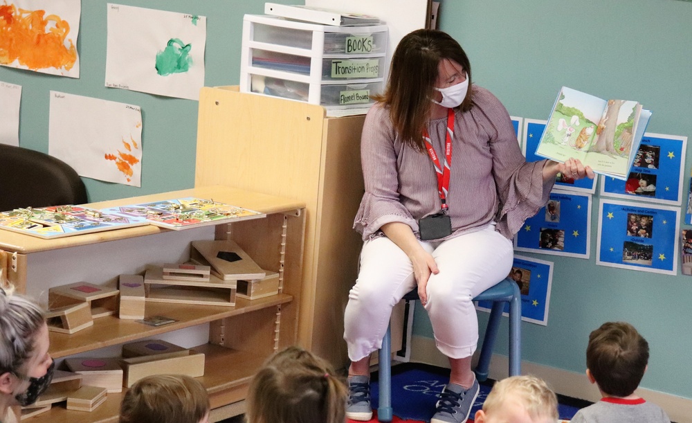 Garrison commander's spouse supports 2021 Month of the Military Child with book reading at Fort McCoy