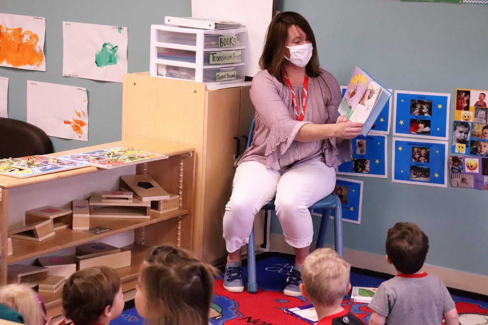 Garrison commander's spouse supports 2021 Month of the Military Child with book reading at Fort McCoy