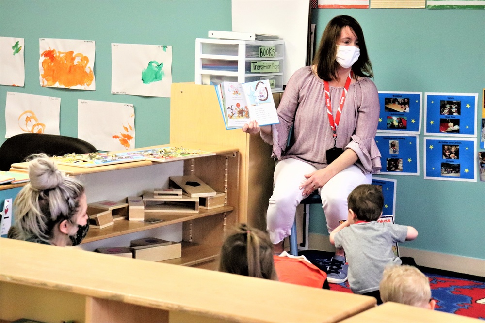 Garrison commander's spouse supports 2021 Month of the Military Child with book reading at Fort McCoy