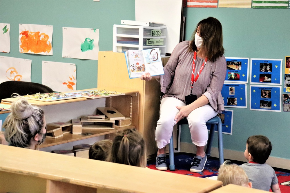 Garrison commander's spouse supports 2021 Month of the Military Child with book reading at Fort McCoy