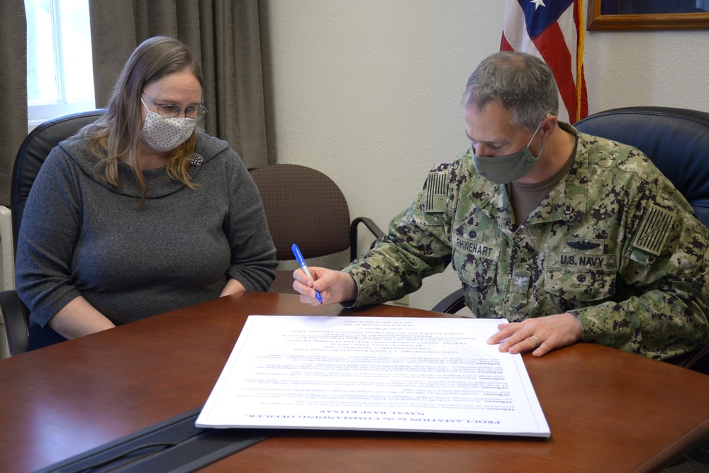 Commanding Officer of Naval Base Kitsap Signs SAAPM Proclamation