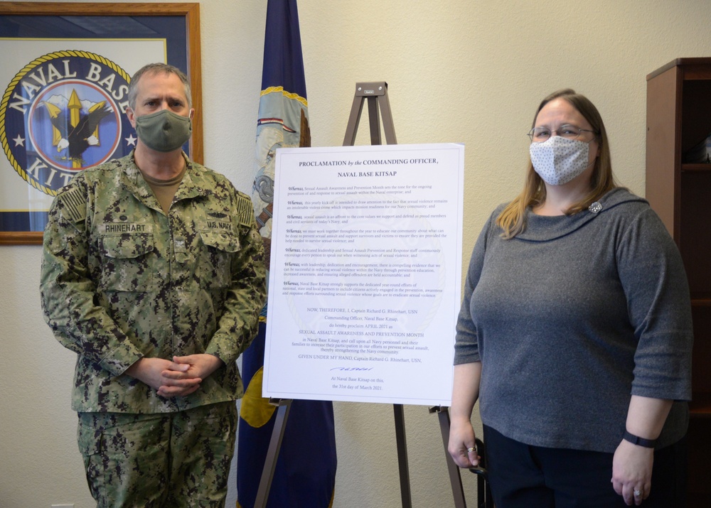 Commanding Officer of Naval Base Kitsap Signs SAAPM Proclamation