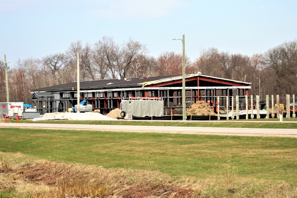 Construction of fitness facility continues at Fort McCoy running track